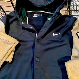 Nike Jackets \u0026 Coats | Nike Sport Golf Hooded Button Up Jacket Large | Color: Blue/Gray | Size: L | Boydsales's Closet